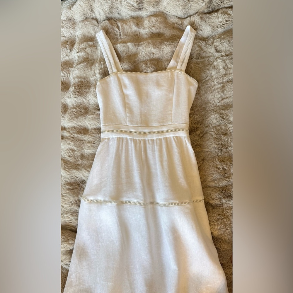 Reformation Everett Linen Dress in White. Brand new without tags,  never worn. - Picture 10 of 16
